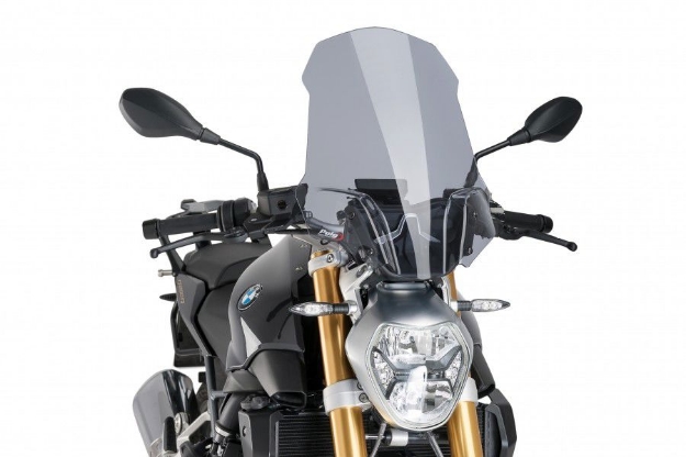 Afbeeldingen van Vervangingsruit naked bike model Touring Puig (met orig. ruit) BMW R1200R '15--licht getint
