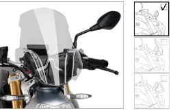 Afbeeldingen van Vervangingsruit naked bike model Sport Puig (zonder orig. ruit) BMW R1200R '15-'18