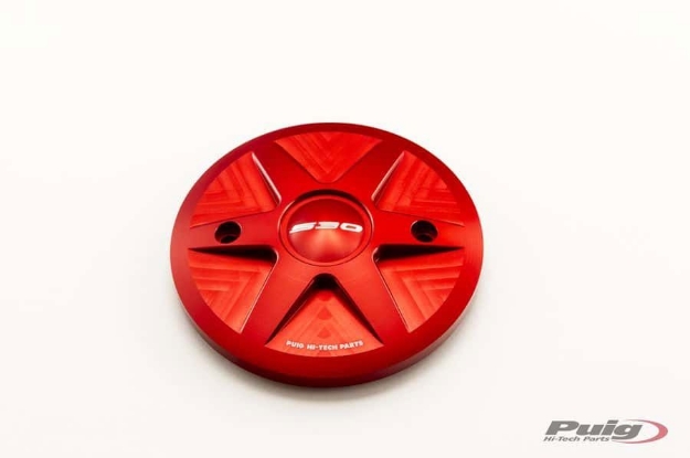 Afbeeldingen van Tandwielcover aluminium Puig Yamaha T-Max 530 '12-'16 -Rood