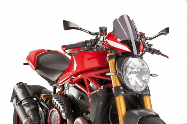 Afbeeldingen van Vervangingsruit Naked Bike Puig Ducati Monster 1200 R '16-/ Monster 797 '17--donker getint