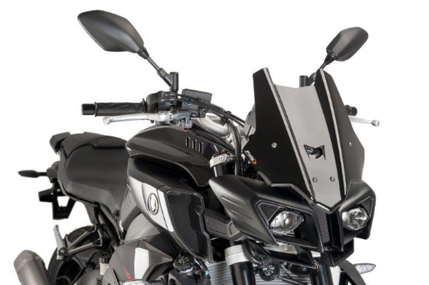 Afbeeldingen van Vervangingsruit naked bike Puig Yamaha MT-10 '16- zwart