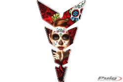 Afbeeldingen van Tankpad Moon Puig oranje universeel