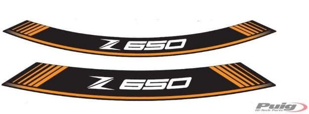 Afbeeldingen van Velglint Puig met logo Kawasaki Z650-Oranje
