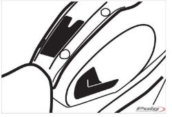 Afbeeldingen van Tankprotectieset 3-delig Puig Yamaha XSR900 '16-