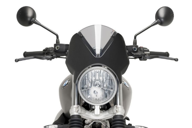 Afbeeldingen van Vervangingsruit retrovision met carbon look kuipje Puig BMW R NineT Scrambler '16--Licht getint