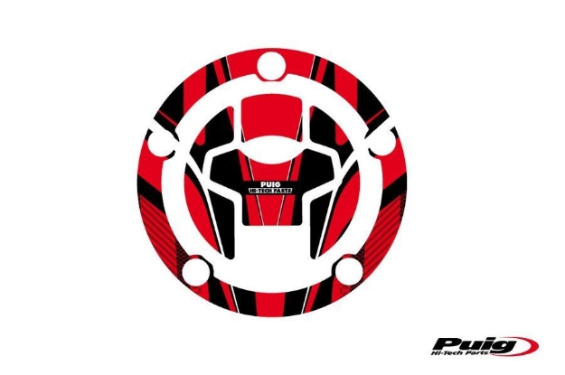 Afbeeldingen van Tankdopcover Radikal Puig voor Suzuki DL250/DL650/DL1000 V-Strom '17--Rood