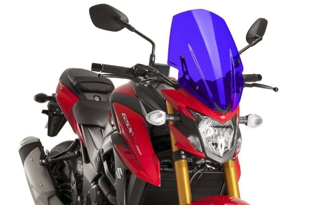 Afbeeldingen van Vervangingsruit naked bike Touring Suzuki GSX-S750 '17--blauw