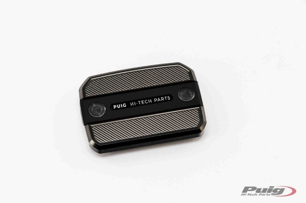 Afbeeldingen van Remvloeistofreservoircover Puig voor diverse Ducati en Kymco modellen-Zwart