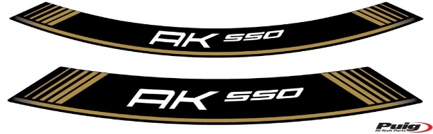 Afbeeldingen van Velglint Puig met logo Kymco AK550 '17--Goud