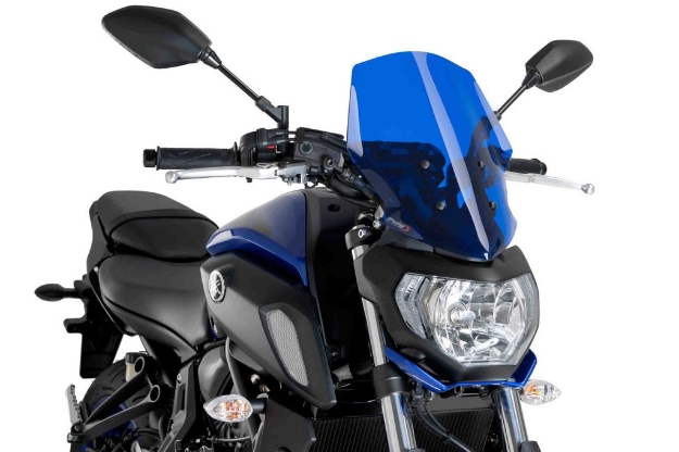 Afbeeldingen van Vervangingsruit naked bike Touring Puig Yamaha MT-07 '18--blauw