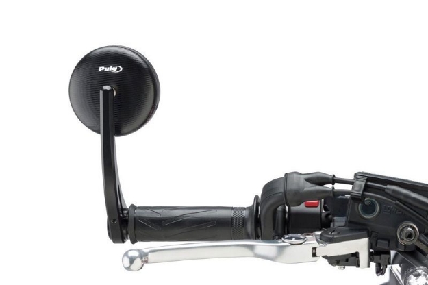 Afbeeldingen van Stuureind spiegel Grand Tracker Puig zwart aluminium gefreesd rechts/links