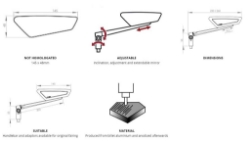 Afbeeldingen van Stuurspiegel model Hypernaked rechts zilver Puig