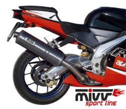 Afbeeldingen van MIVV Oval Classic titanium demper (small) Aprilia RSV1000 '98-'03