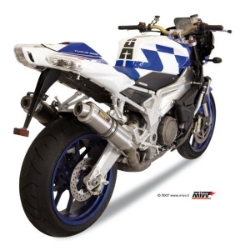 Afbeeldingen van MIVV GP titanium dempers Aprilia RSV1000/MILLE / RSV1000R MILLE FACTORY '04-'08 / TUONO '06-'10