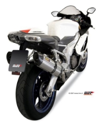 Afbeeldingen van MIVV Suono Steel RVS dempers Aprilia RSV1000 '04-08 / Tuono '06-10