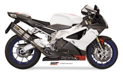 Afbeeldingen van MIVV Suono Steel RVS dempers Aprilia RSV1000 '04-08 / Tuono '06-10