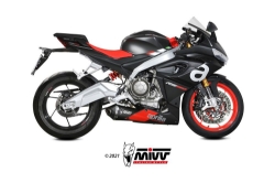 Afbeeldingen van MIVV Full System met Delta Race zwart Aprilia RS660 / Tuono 660 '21- (lage montage)