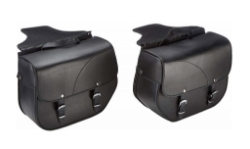 Afbeeldingen van Sant Louis zadeltassen zwart met universele bevestigingset Custom Acces