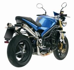 Afbeeldingen van MIVV X-cone RVS dempers Triumph Speed Triple 1050 '05-'06