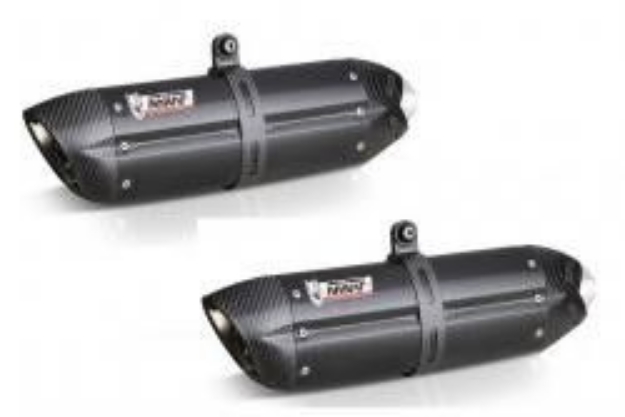 Afbeeldingen van MIVV Suono Steel Black RVS dempers (set van 2) Triumph Speed Triple 1050 '16-