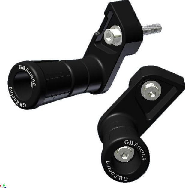 Afbeeldingen van GB-Racing sliders Yamaha YZF-R1 '07-08