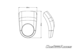 Afbeeldingen van Stuurkuipje zwart model semi-closed Custom Access Harley Davidson Street 750 XG750 '15-