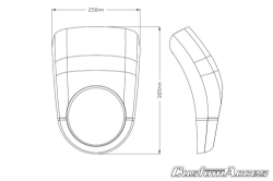 Afbeeldingen van Stuurkuipje zwart model semi-closed Custom Access Honda CMX 500 Rebel '20-