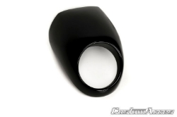 Afbeeldingen van Stuurkuipje matzwart model semi-closed met ruitje Custom Access diverse Harley Davidson modellen