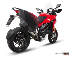 Afbeeldingen van MIVV Suono Steel Black RVS demper Ducati Multistrada 1200/ ST ABS '10- (INCL CAT VERV)