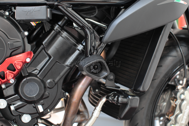 Afbeeldingen van Sliders Evotech Anti-Shock zwart MV Agusta Brutale 800/RR