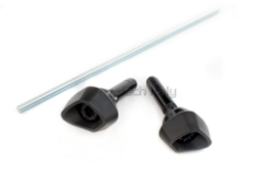 Afbeeldingen van Sliders Evotech Anti-Shock zwart Kawasaki Z125 '18-