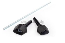 Afbeeldingen van Sliders Evotech Anti-Shock titanium Kawasaki Z125 '19-