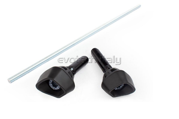 Afbeeldingen van Sliders Evotech Anti-Shock titanium Kawasaki Z125 '19-