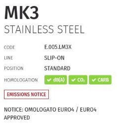 Afbeeldingen van MIVV MK3 RVS demper Benelli 502C '19-