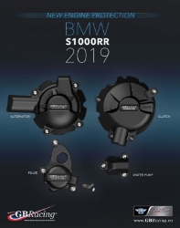 Afbeeldingen van GB-Racing engine cover set BMW S1000RR '19- (koppeling, pulse, waterpomp en dynamo)
