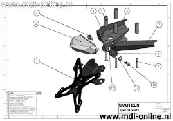 Afbeeldingen van Kentekenplaathouder Evotech Suzuki Gladius SFV650 '09-