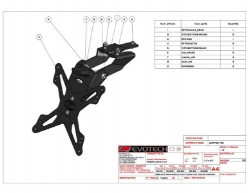 Afbeeldingen van Kentekenplaathouder Evotech Kawasaki ER-6N '12-