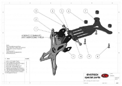 Afbeeldingen van Kentekenplaathouder Evotech MV Agusta F4S '10-'12