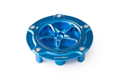 Afbeeldingen van Tankdop Evotech met schroefdop Honda (diverse modellen) blauw/blauw
