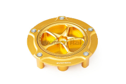 Afbeeldingen van Tankdop Evotech met schroefdop Honda (diverse modellen) goud/goud