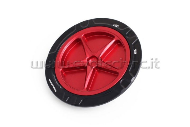 Afbeeldingen van Tankdop met schroefdop van Evotech voor Aprilia / Ducati / MV Agusta zwart/rood