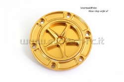 Afbeeldingen van Tankdop met schroefdop Evotech diverse Aprilia / KTM / MV Agusta / Triumph (ATB2) goud/oranje