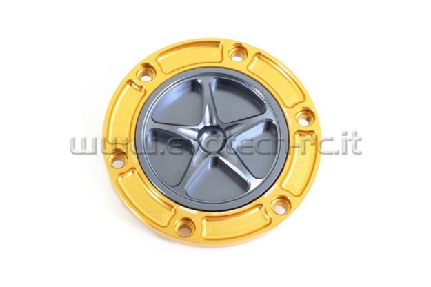 Afbeeldingen van Tankdop met schroefdop Evotech diverse Aprilia / KTM / MV Agusta / Triumph (ATB2) goud/titanium