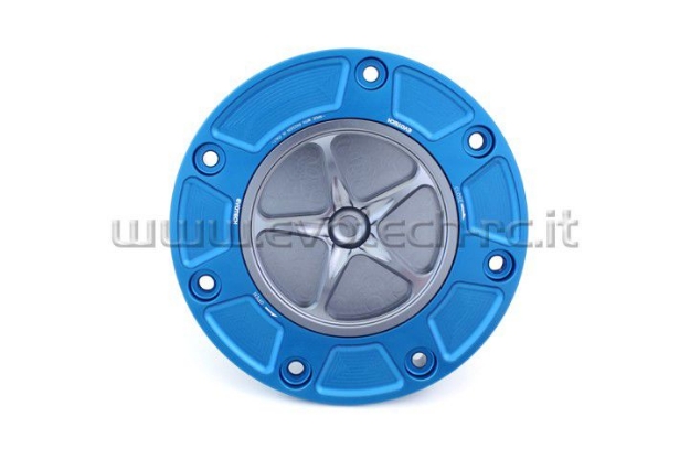 Afbeeldingen van Tankdop met schroefdop Evotech Honda blauw/titanium