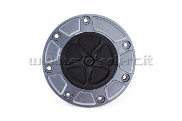 Afbeeldingen van Tankdop met schroefdop Evotech Honda titanium/zwart