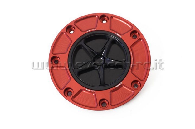 Afbeeldingen van Tankdop Evotech met schroefdop Kawasaki rood/zwart