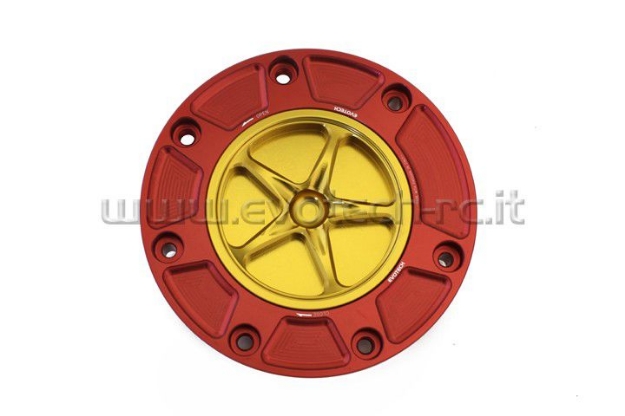 Afbeeldingen van Tankdop Evotech met schroefdop Kawasaki rood/goud