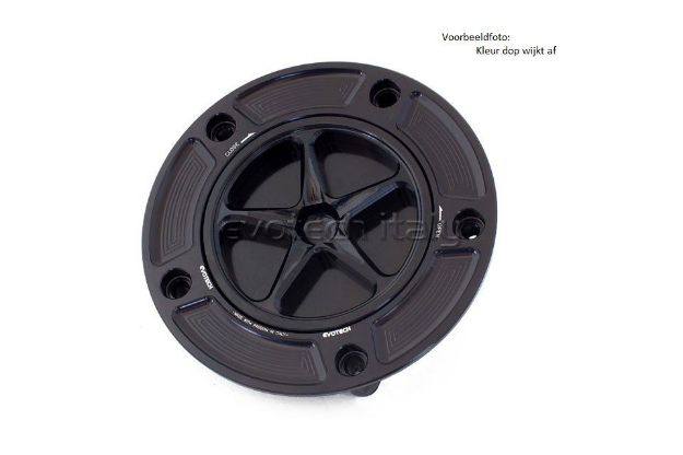 Afbeeldingen van Tankdop met schroefdop Evotech Suzuki 5 bouten (SU2) zwart/matzwart