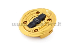 Afbeeldingen van Tankdop met snelsluiter van Evotech voor diverse BMW modellen goud/goud