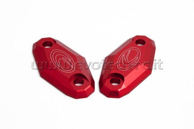 Afbeeldingen van Spiegelafdekplaatjes Evotech Kawasaki ZX6-R '05-'08/ ZX10-R '04-'10-Rood
